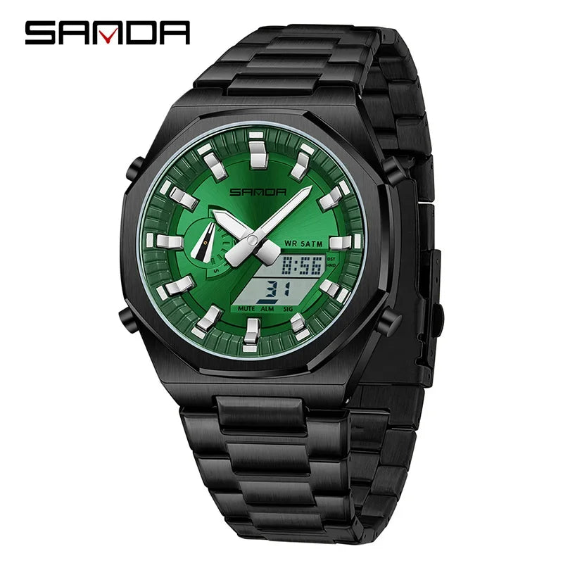 SANDA Luxury Men's Electronic Dual Watch