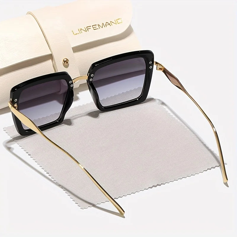 Modern Square PC UV400 Gradient Sunglasses