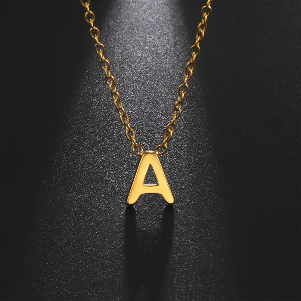 Initial Necklace A–Z for Women – Elegant Stainless Steel Letter Necklace, Timeless Pendant