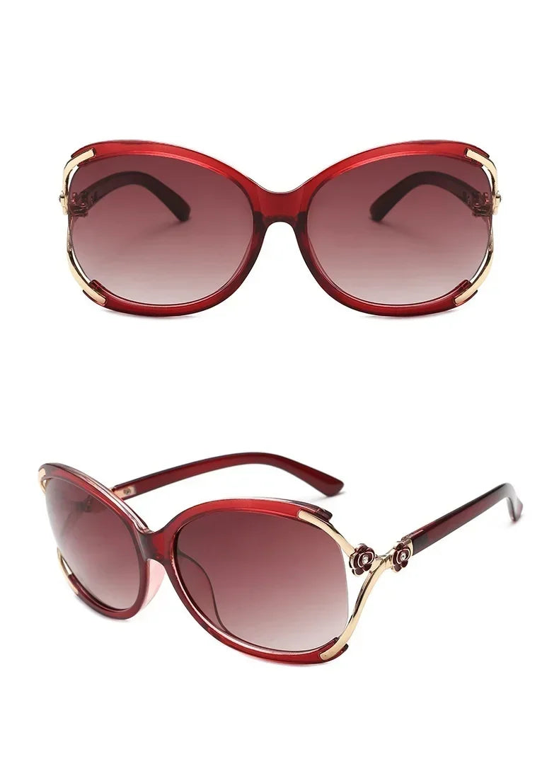 Sportliche Sonnenbrille Cat-Eye PC UV400 Spiegelglas Verlaufsglas