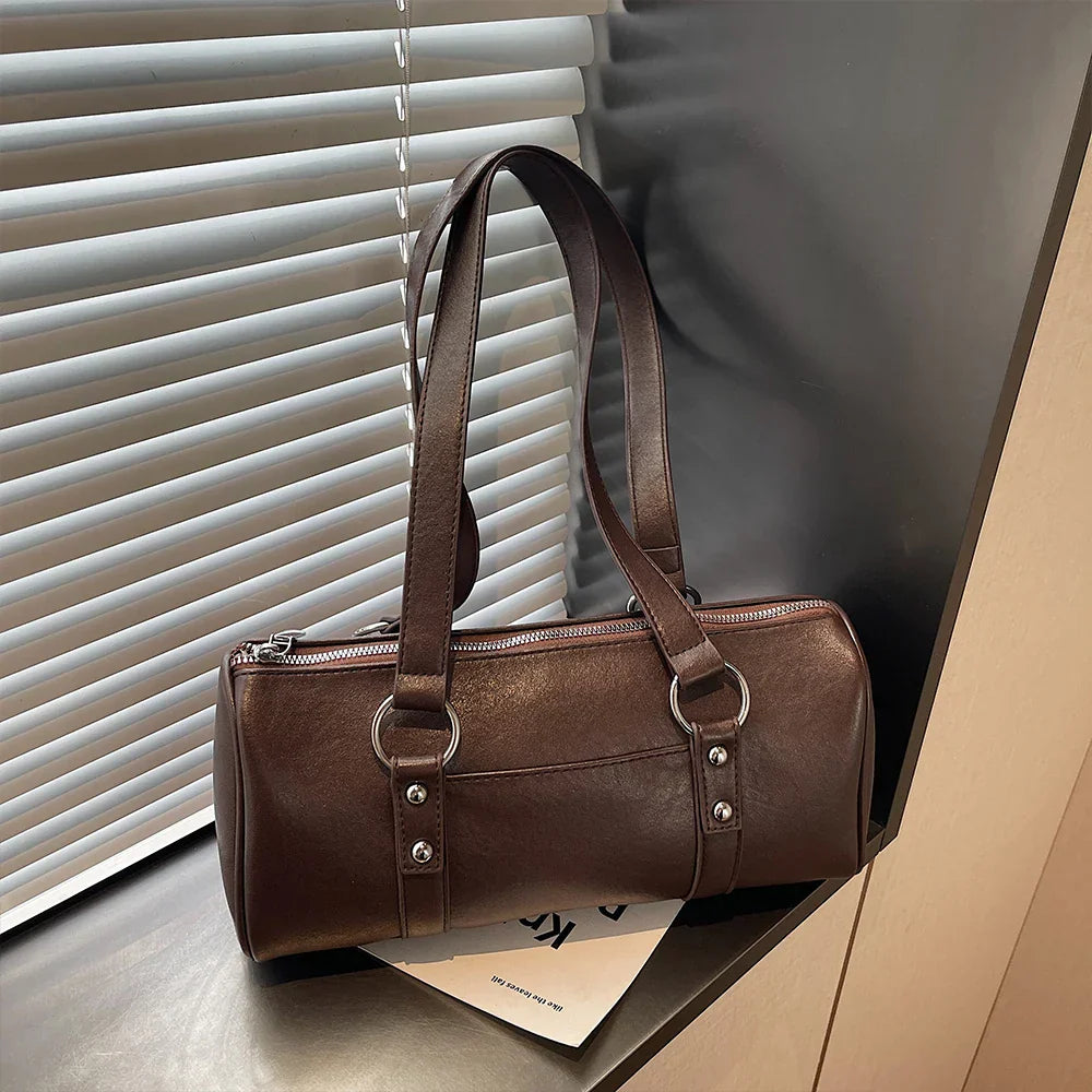 Trendige Crossbody Handtasche Lederoptik