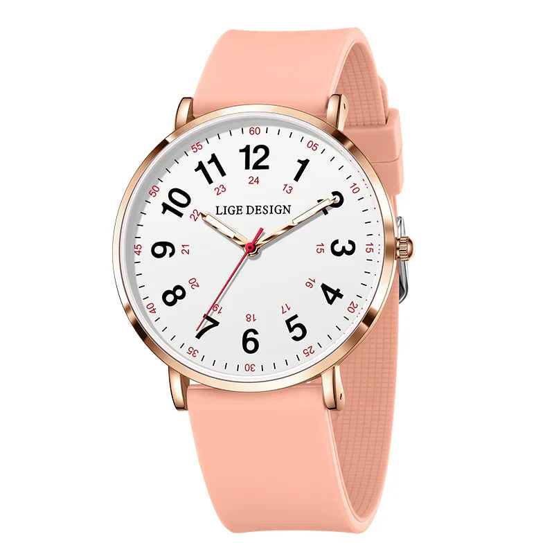 Elegante Damen Armbanduhr Analog Quarz wasserbeständig