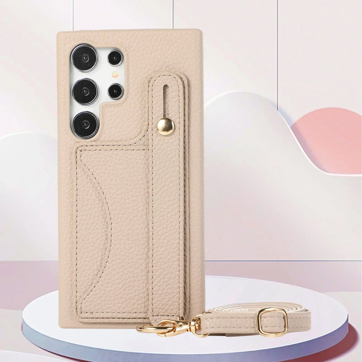 Elegant phone case with zipper
