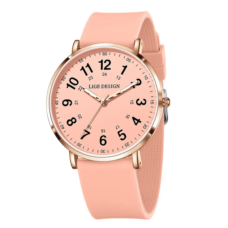 Elegante Damen Armbanduhr Analog Quarz wasserbeständig