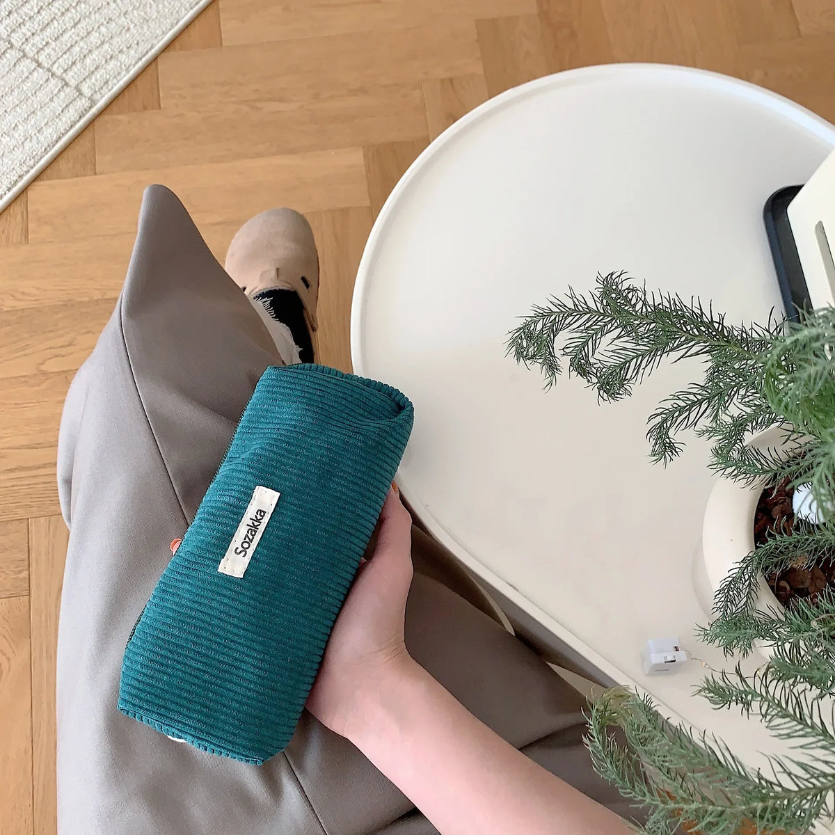 Elegante Clutch Lederoptik mit Reißverschluss