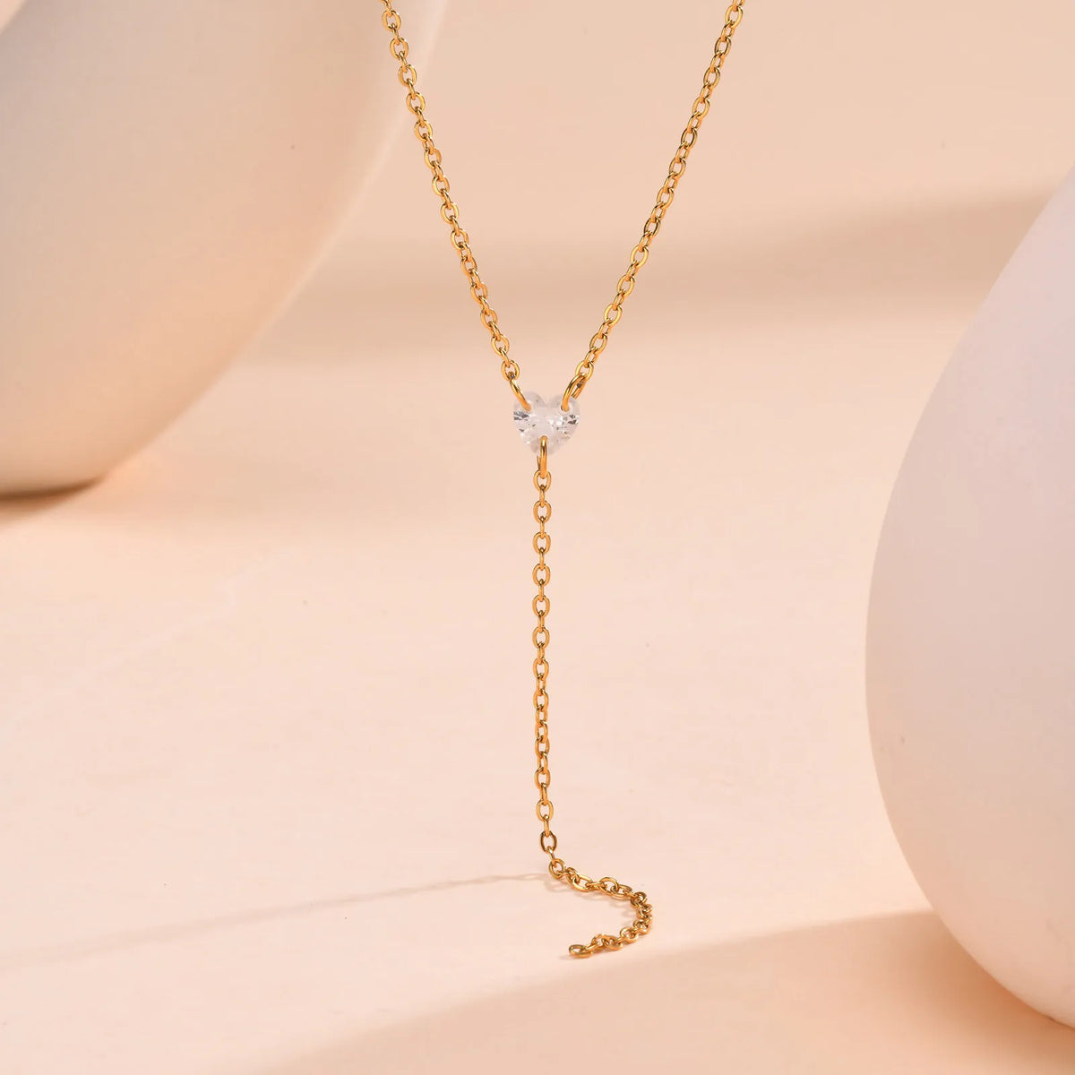 Y Lariat Necklace with Bar Pendant, Stainless Steel Long Chain, Women's Trendy Necklaces