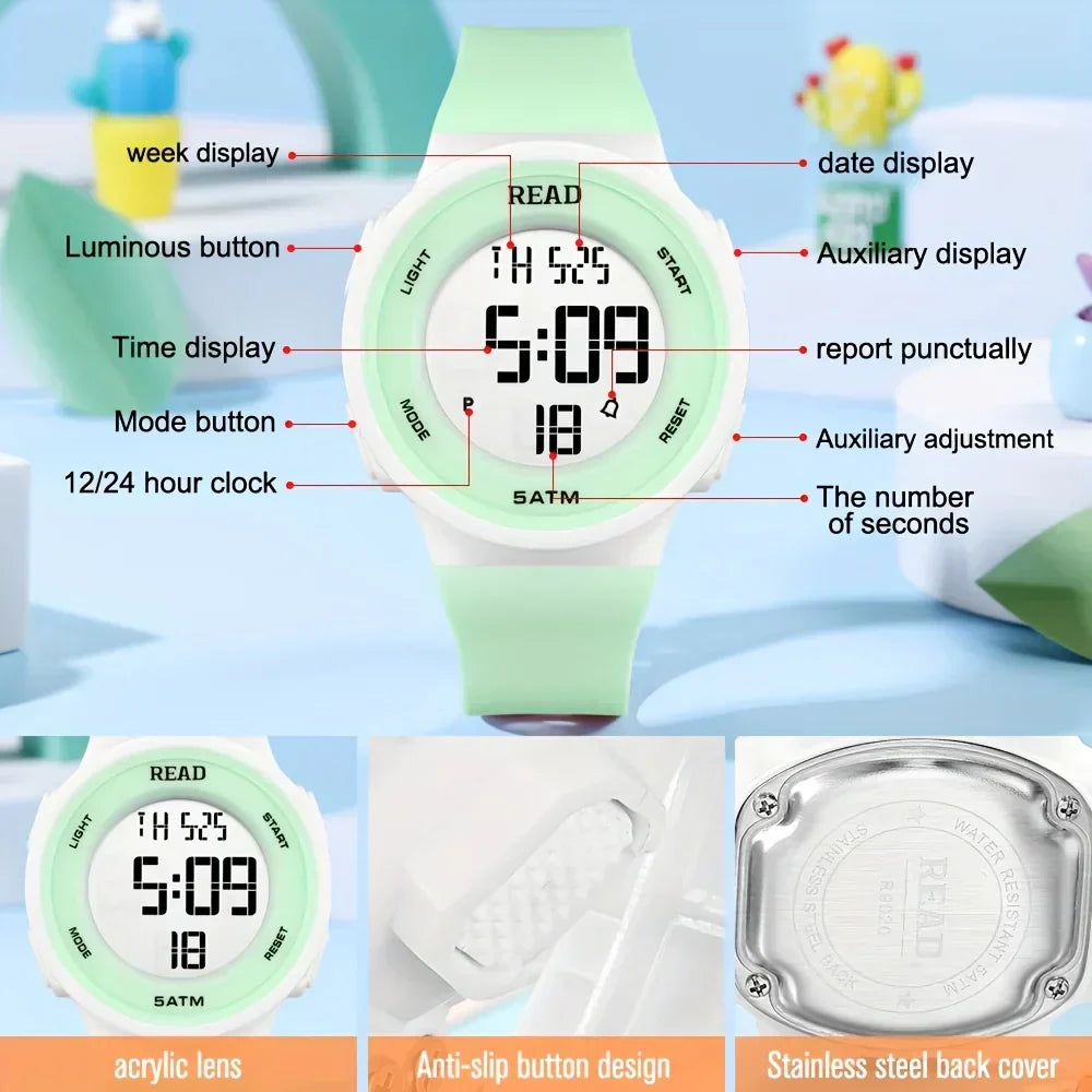 Moderne Damen-LED-Uhr – Stylisch & Smart.