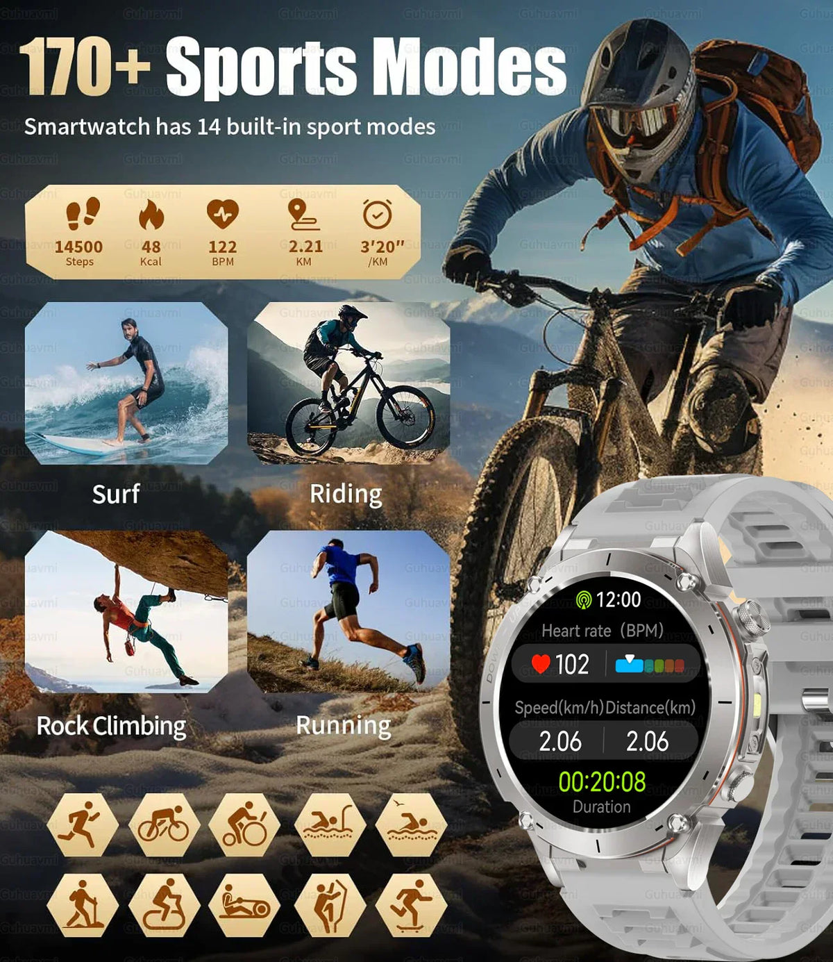 New T-Rex 3 GPS Smart Watch