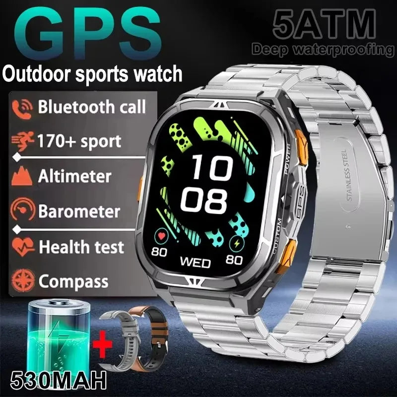 GPS Smart Watch Men 1.96-inch HD AMOLED