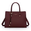 Women's PU Leather Handbag – Large Tote & Crossbody Bag with 3 Compartments