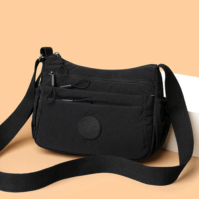 Stylish Nylon Crossbody Handbag with Zipper and