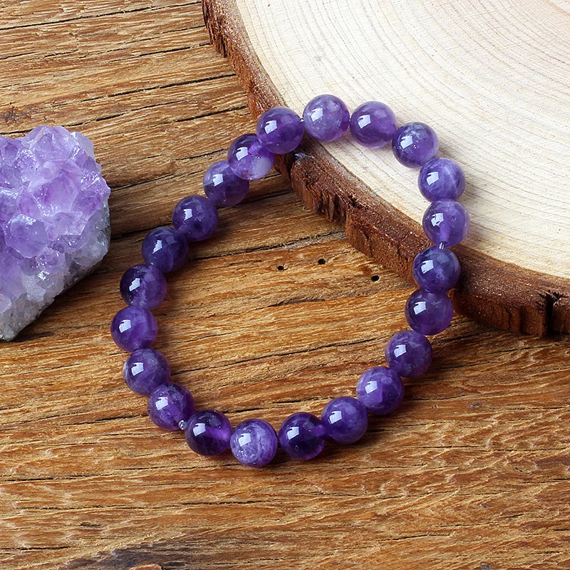 Amethyst Armband für Damen – Echtes Naturstein Kristall Armband