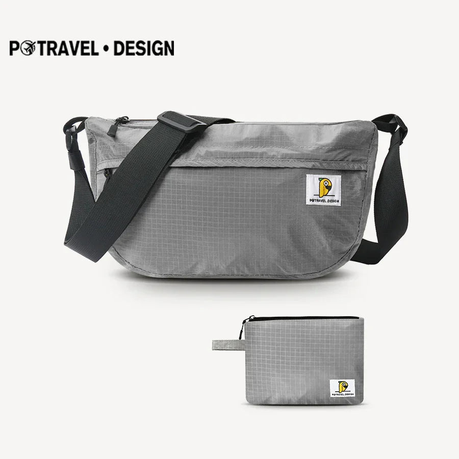 Trendy Nylon Crossbody Bag with Zipper with