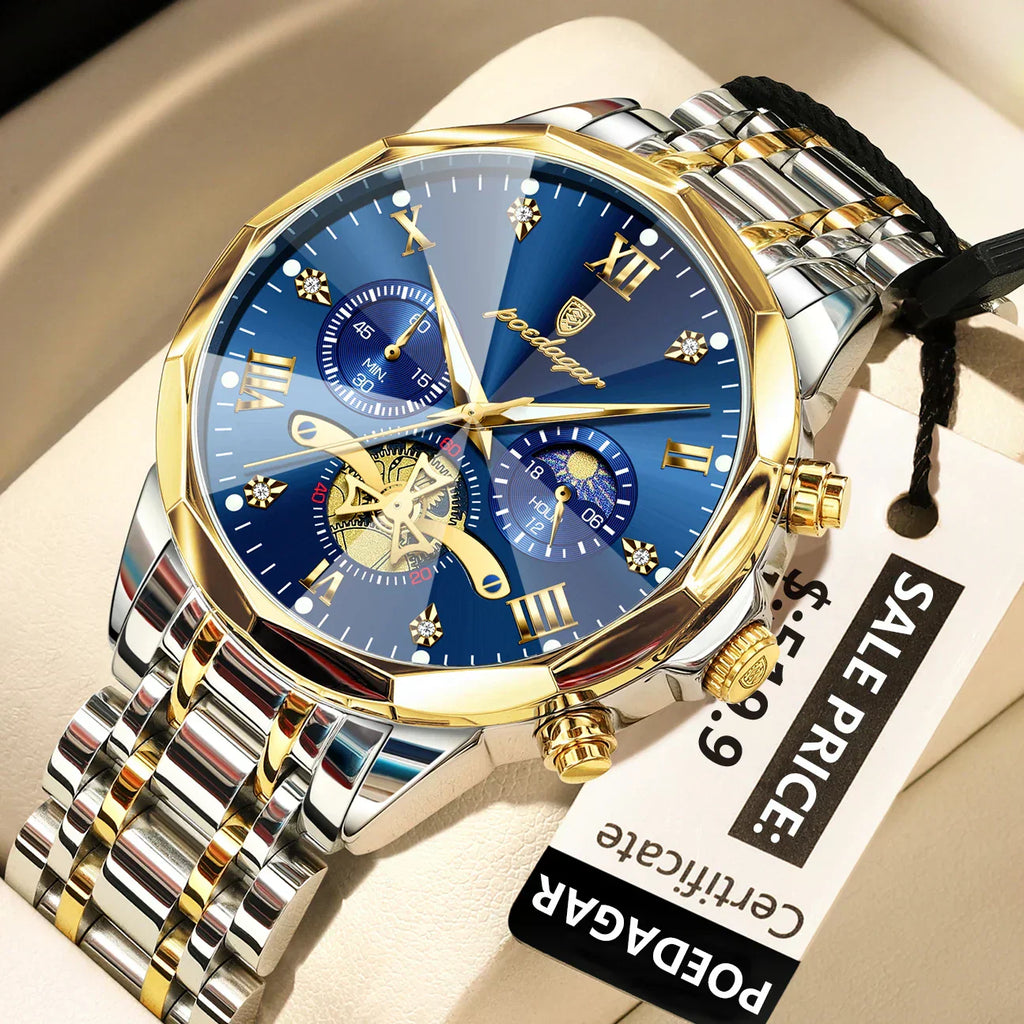 POEDAGAR Luxury Men's Watch Top Original