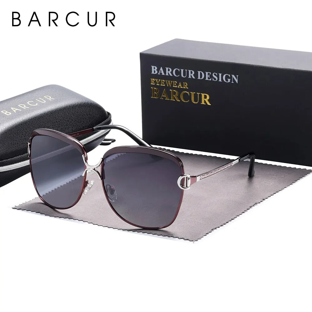 Modern Round Polarized Sunglasses UV400 Mirrored Gradient Lenses