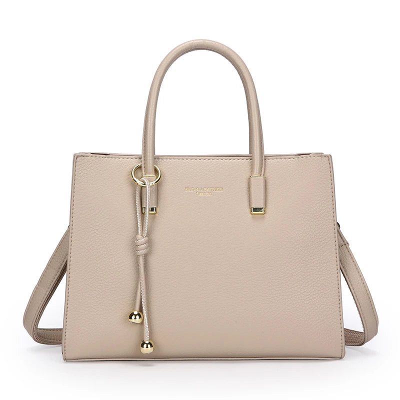 Damen-Handtasche aus PU-Leder – Große Tote & Crossbody Bag mit 3 Fächern