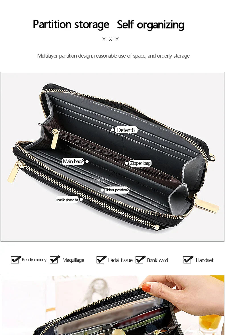Kompakte Crossbody Handtasche Lederoptik mit Reißverschluss mit