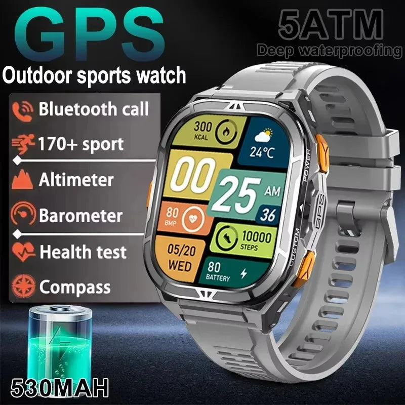 GPS Smart Watch Men 1.96-inch HD AMOLED