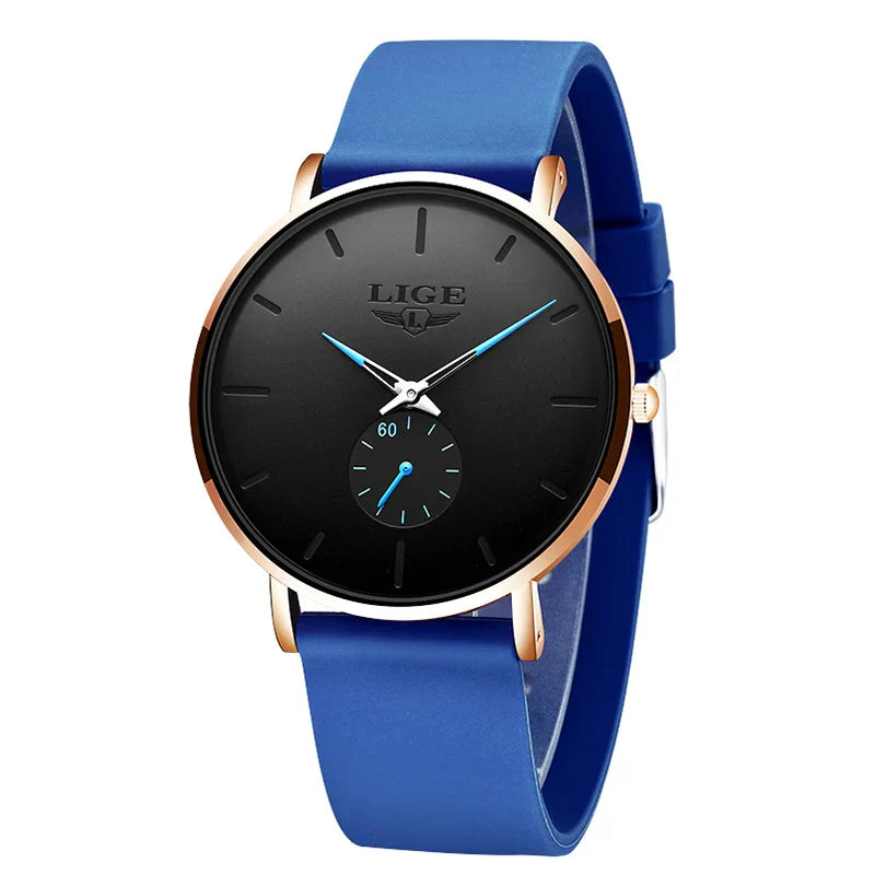 Minimalistische Damen Armbanduhr Edelstahl Analog Quarz wasserbeständig