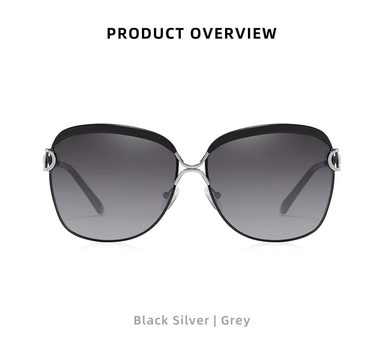 Modern Round Polarized Sunglasses UV400 Mirrored Gradient Lenses