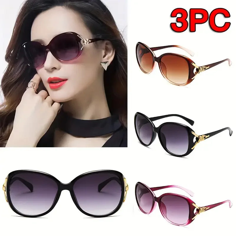 Stylish Oversized Sunglasses PC UV400 Mirror Gradient Lens