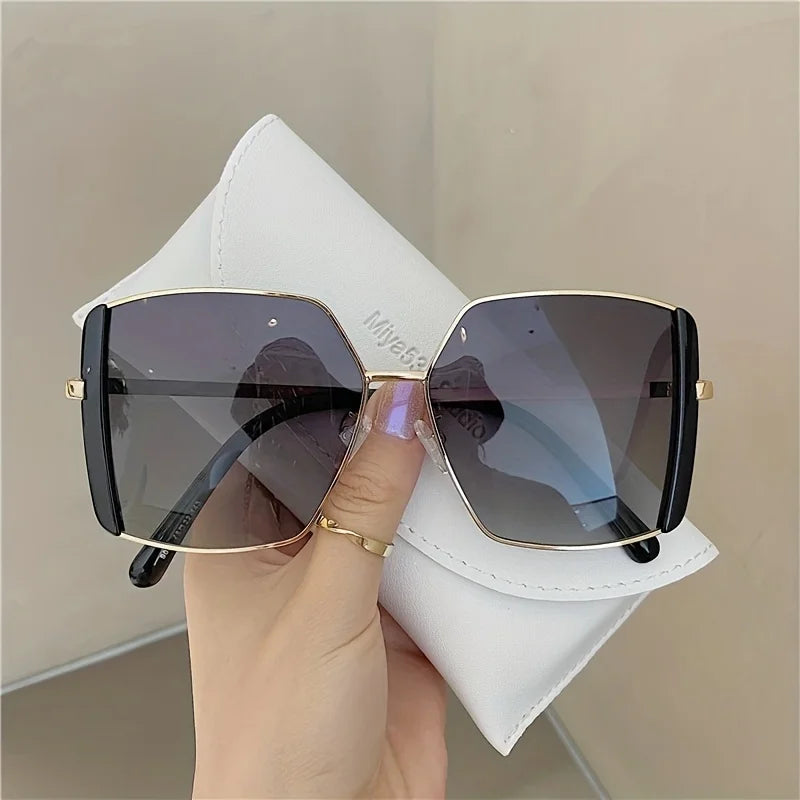 Trendy Square Metal Sunglasses