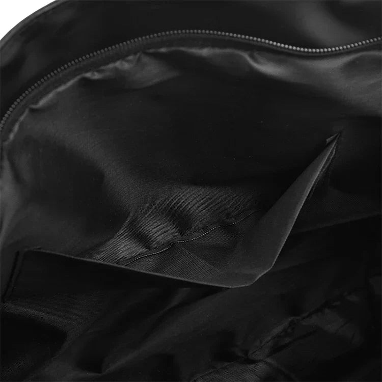Stylish Nylon Shopper with Zipper and Interior Pockets