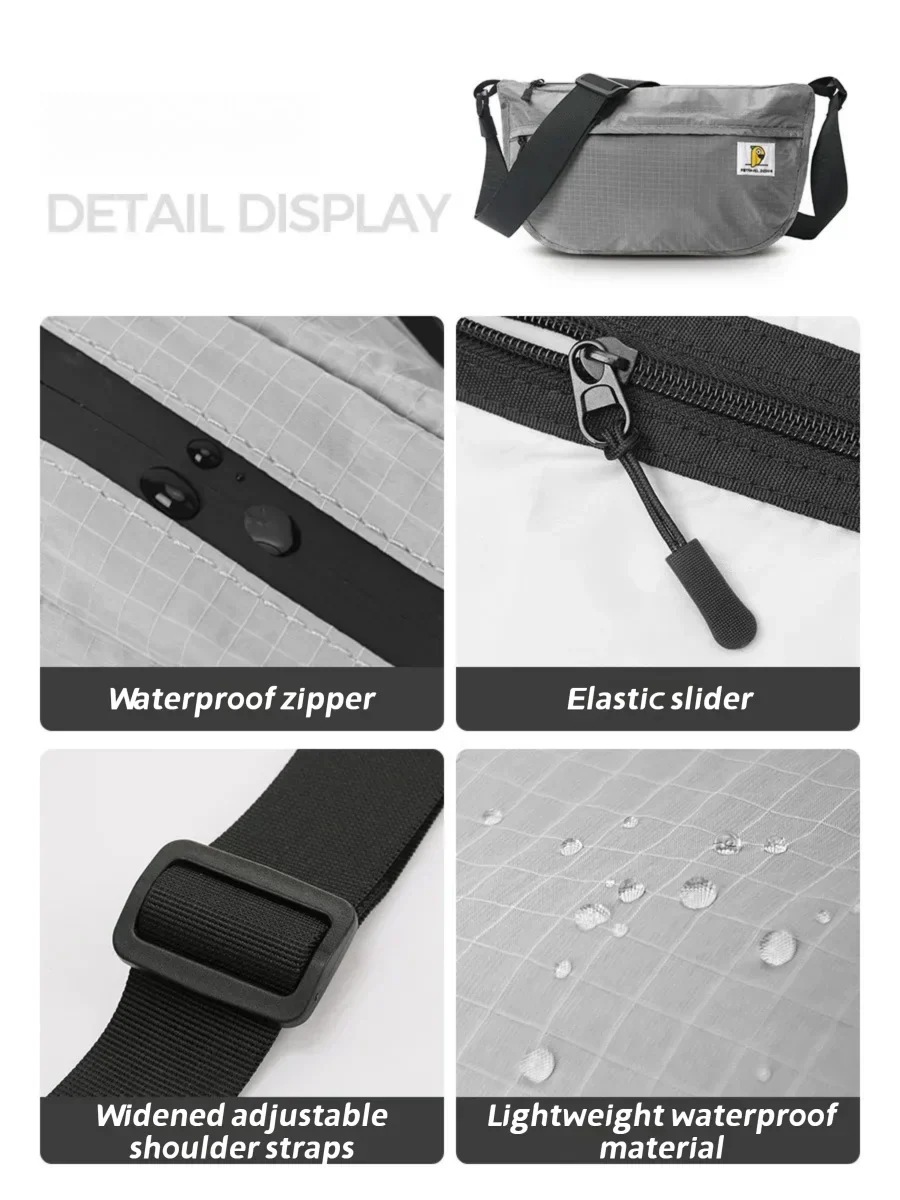 Trendy Nylon Crossbody Bag with Zipper with