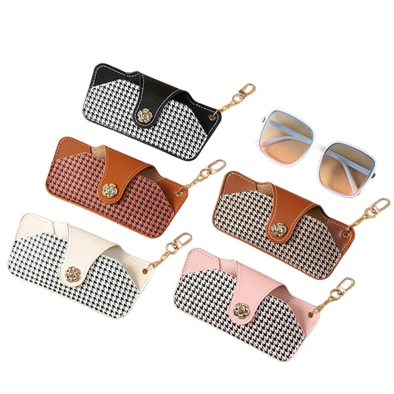 Minimalistisches Brillenetui Lederoptik