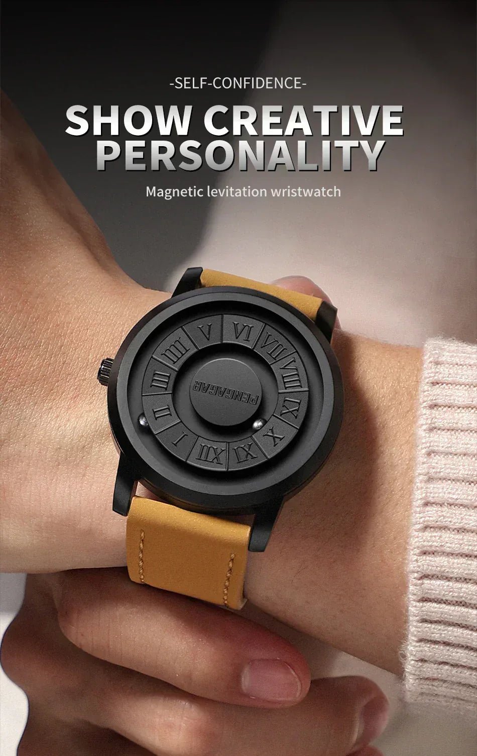 2024 New Luxury Quartz Watch for Men – Creative Scroll Hands, Magnetic Wrist Watch, Relogio Masculino
