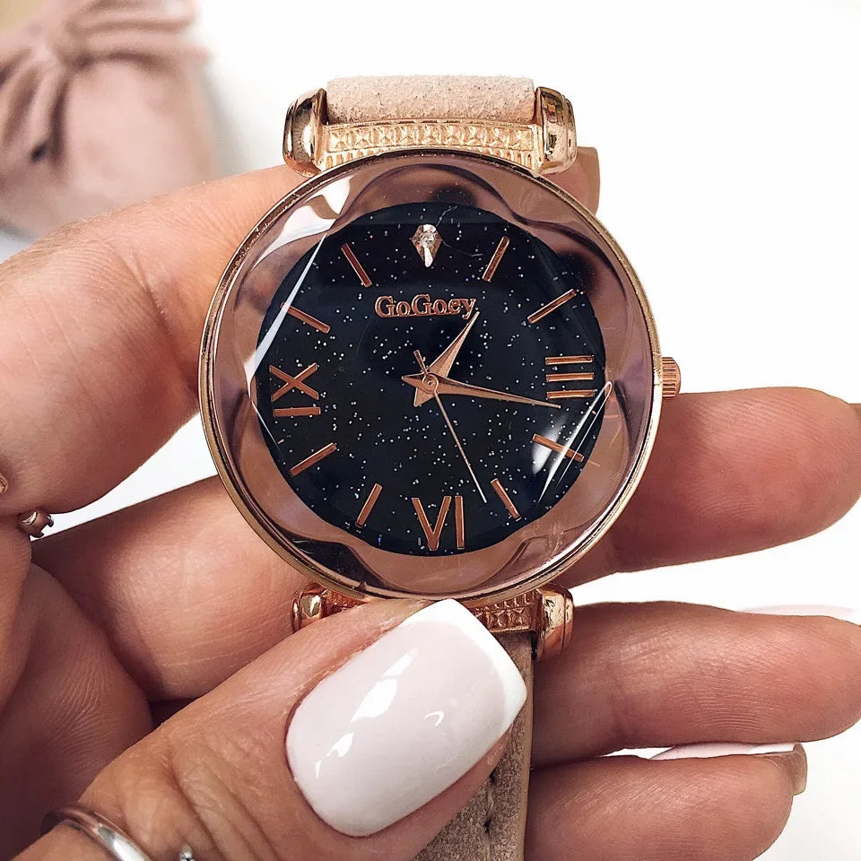 Starry Sky Quartz Watch for Women – Elegant Ladies Watch, Montre Femme, Reloj Mujer, Horloges Women, Relógio Feminino