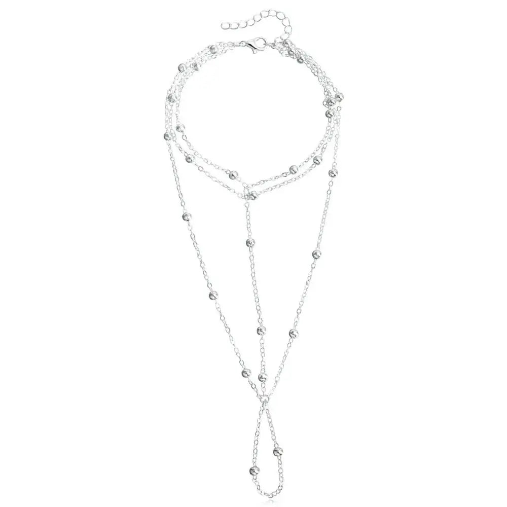 Fashion Anklet Bracelets Summer Multilayer Mesh Tassel Toe Foot Jewelry Wedding Party Accessories – Bracelet