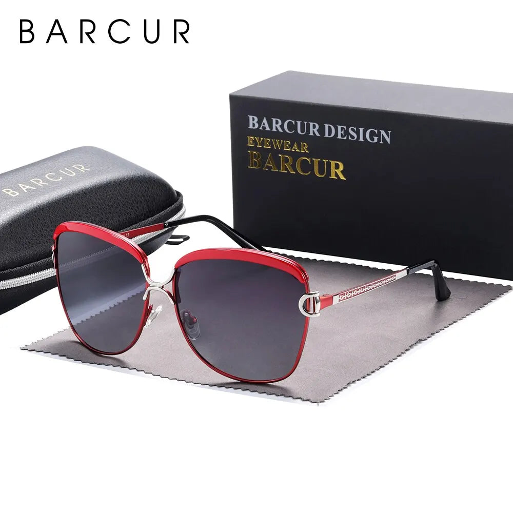 Modern Round Polarized Sunglasses UV400 Mirrored Gradient Lenses