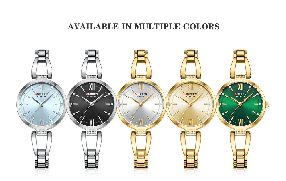 Edle Damen Armbanduhr Edelstahl Analog Quarz