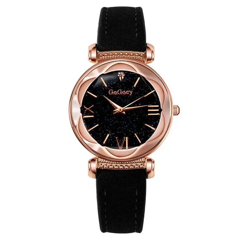 Starry Sky Quartz Watch for Women – Elegant Ladies Watch, Montre Femme, Reloj Mujer, Horloges Women, Relógio Feminino