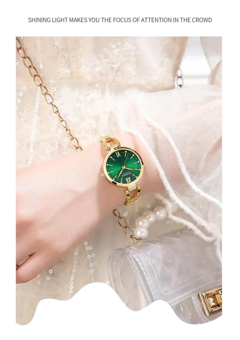 Edle Damen Armbanduhr Edelstahl Analog Quarz