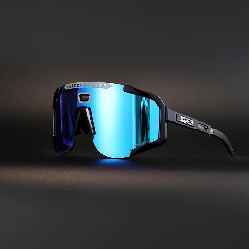 SCICON AEROSCOPE Cycling Glasses - Photochromatic Sports Sunglasses with UV400 for Road Bike & MTB