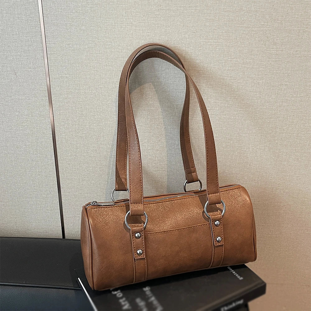 Trendige Crossbody Handtasche Lederoptik