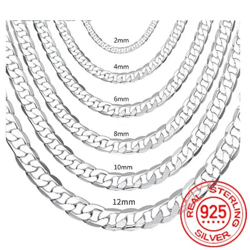 925 Sterling Silber Halskette für Damen & Herren
