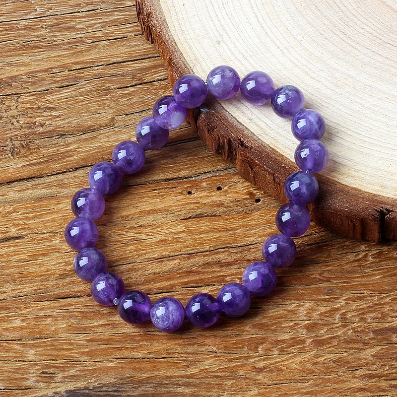 Amethyst Armband für Damen – Echtes Naturstein Kristall Armband