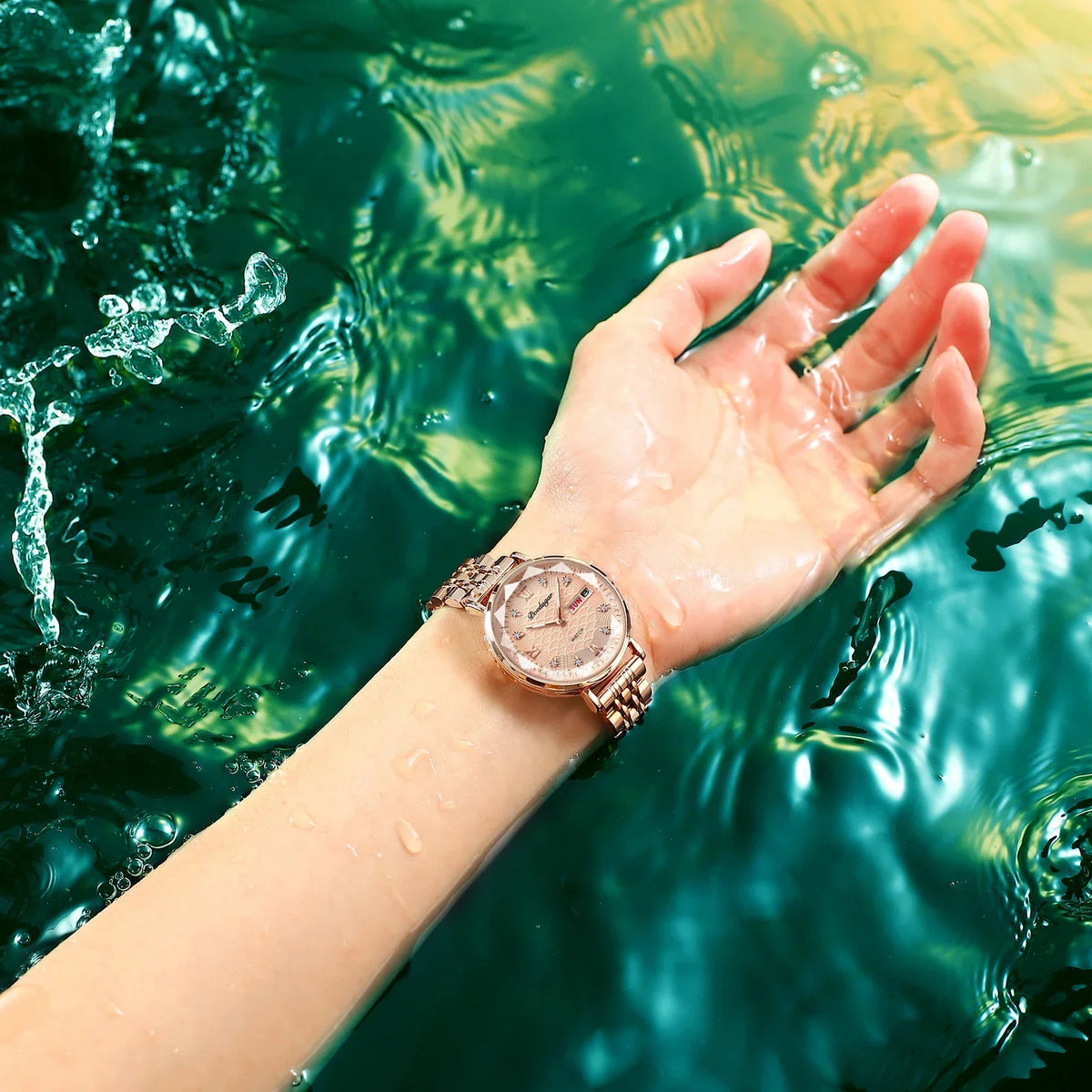 Klassische Damen Armbanduhr Edelstahl Analog Quarz wasserbeständig