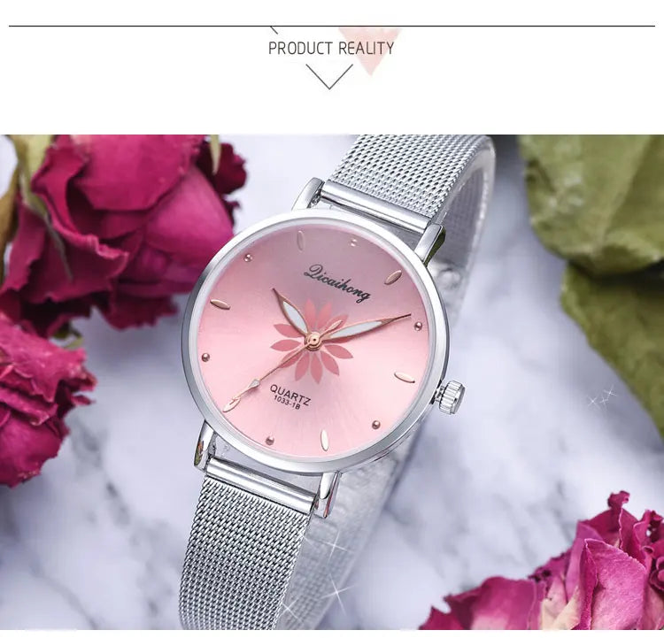 Damen Armbanduhr – Elegante Quarzuhr aus Edelstahl in Silber | Stilvoll & Alltagstauglich