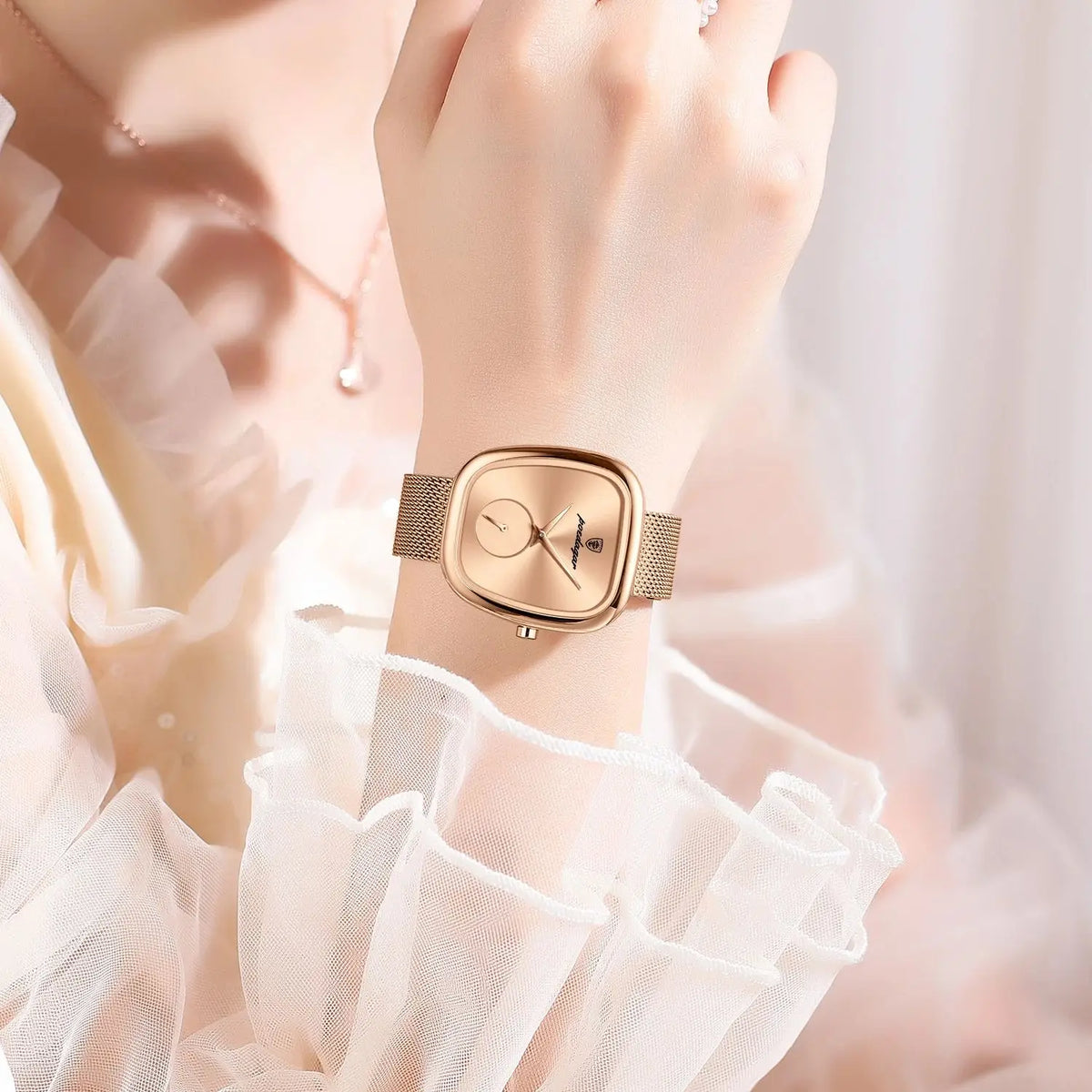 Moderne Damen Armbanduhr Edelstahl Analog Quarz wasserbeständig