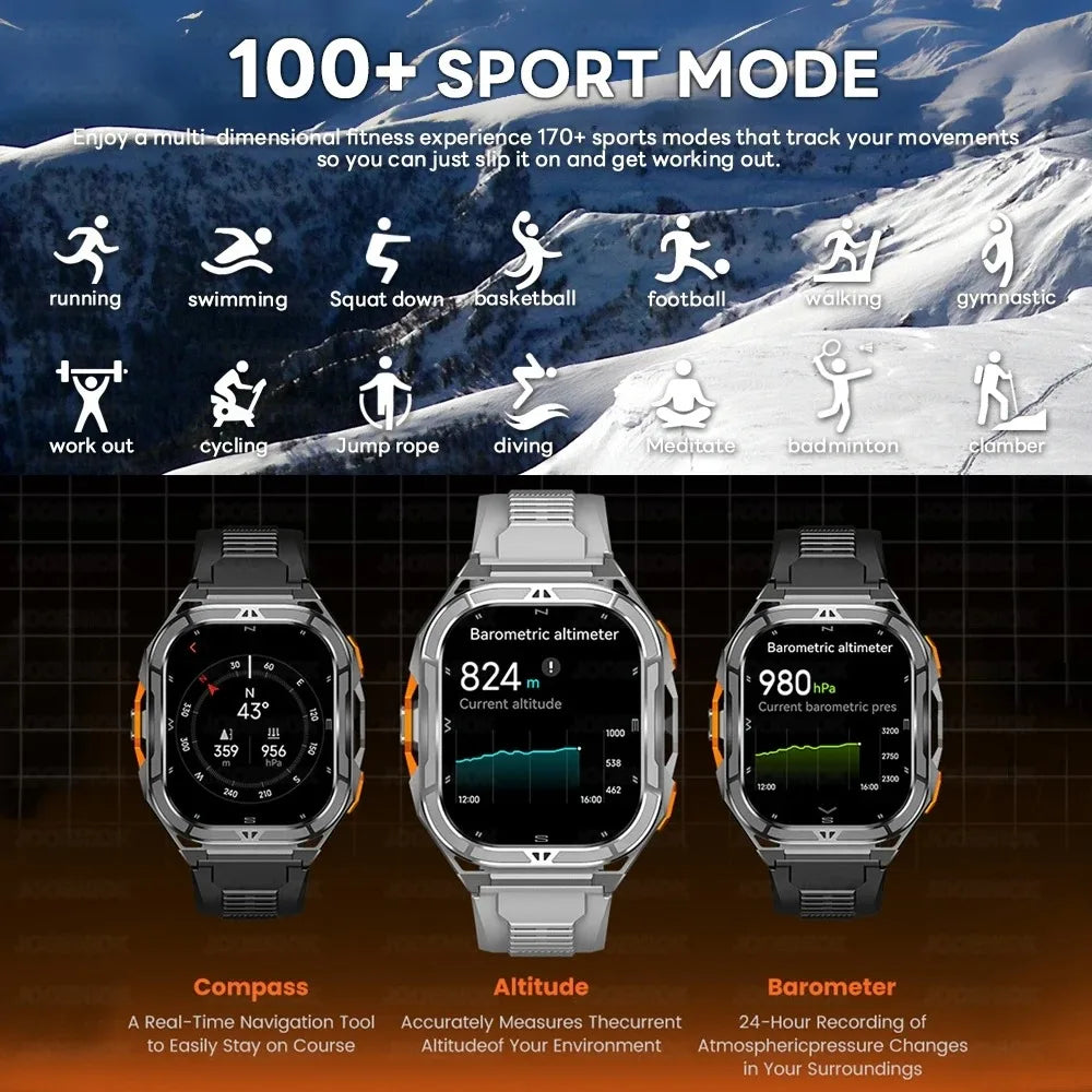 GPS Smart Watch Men 1.96-inch HD AMOLED
