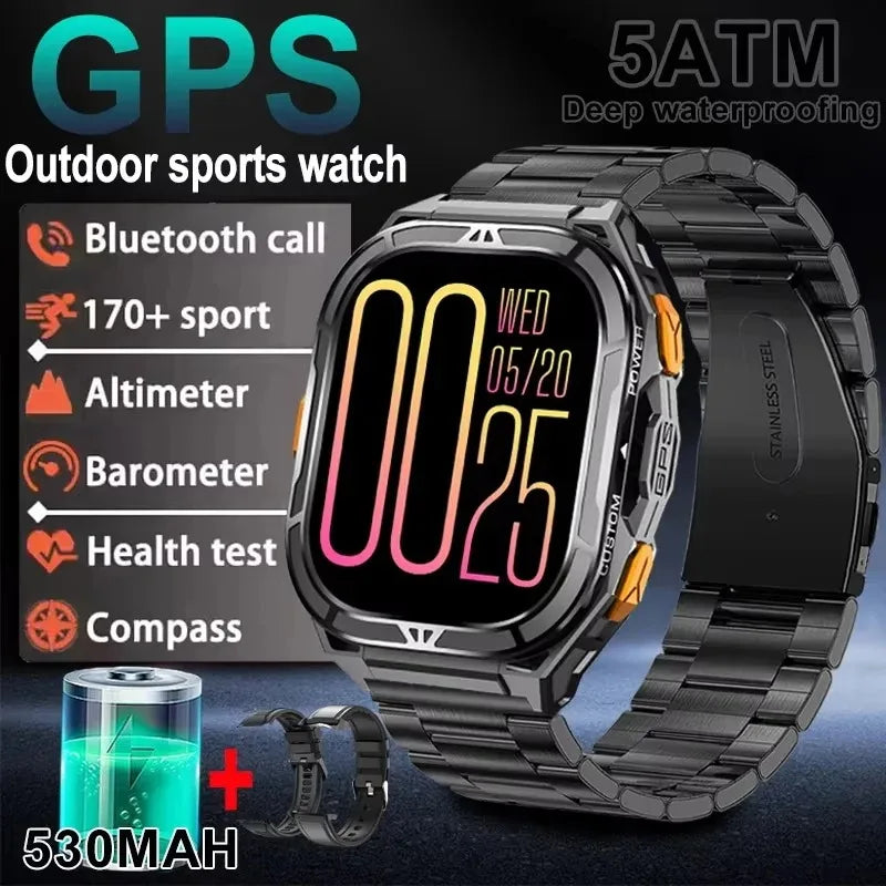 GPS Smart Watch Men 1.96-inch HD AMOLED