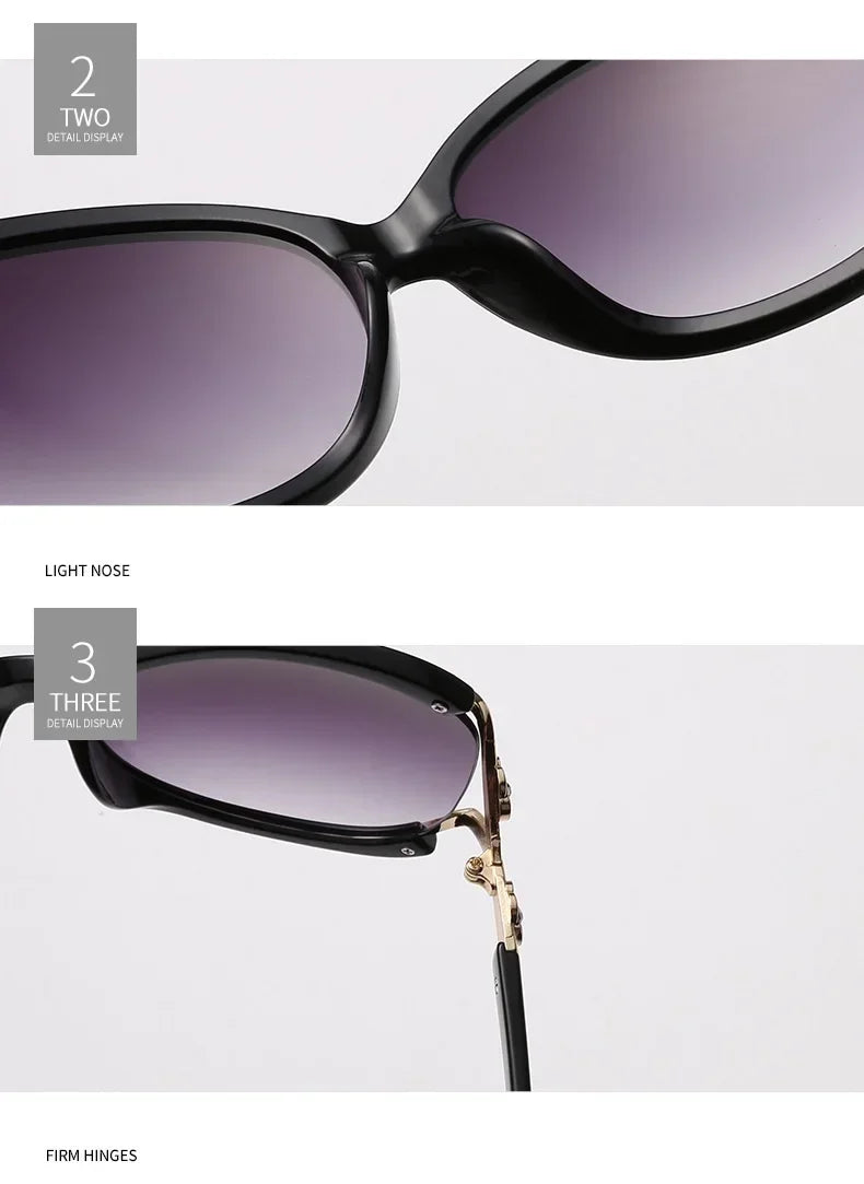 Sportliche Sonnenbrille Cat-Eye PC UV400 Spiegelglas Verlaufsglas
