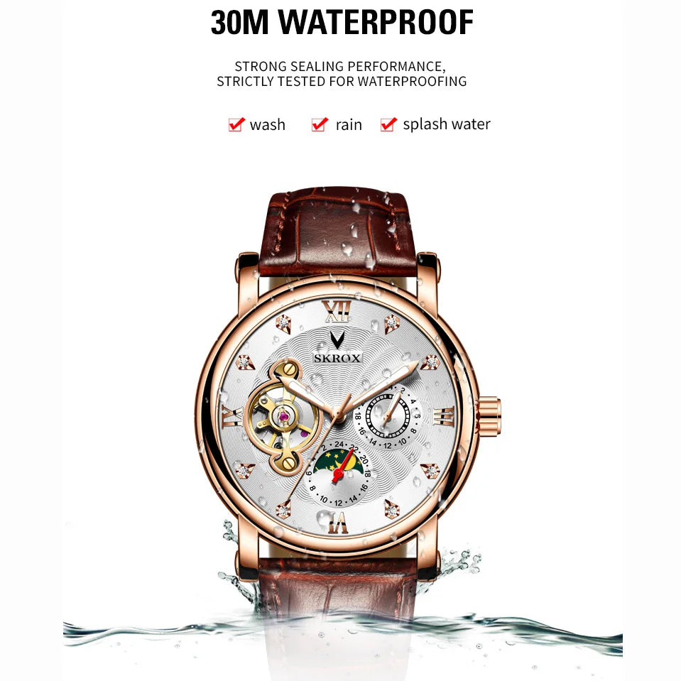 SKROX Moon Phase Tourbillon Automatic Movement