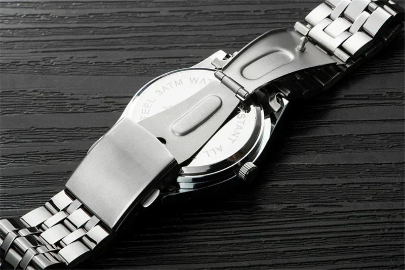 Luxus Herren-Armbanduhr 2022 – Edelstahlband, Wasserdicht, Business Uhren für Männer | Relogio Masculino