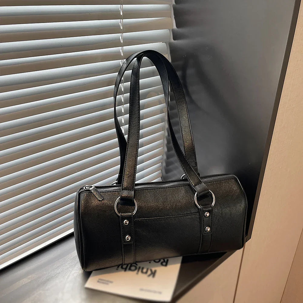 Trendige Crossbody Handtasche Lederoptik