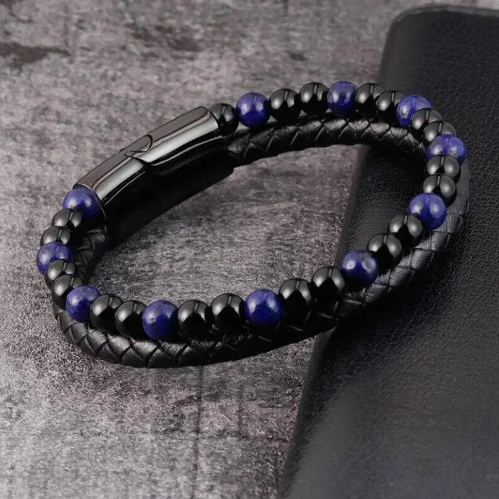 Edelstahl & Naturstein Armband für Damen & Herren